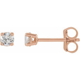 14K Rose 1/6 CTW Natural Diamond Stud Earrings